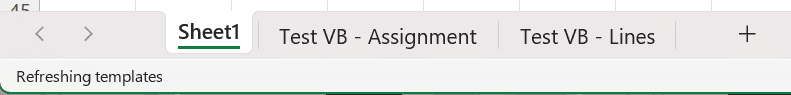 Refreshing templates in the status bar