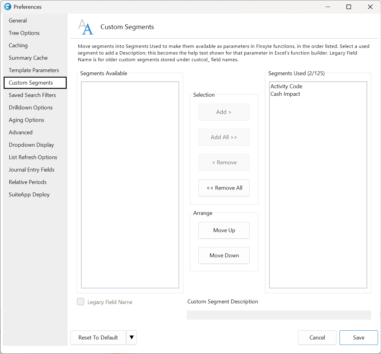 Custom Segment Set Up