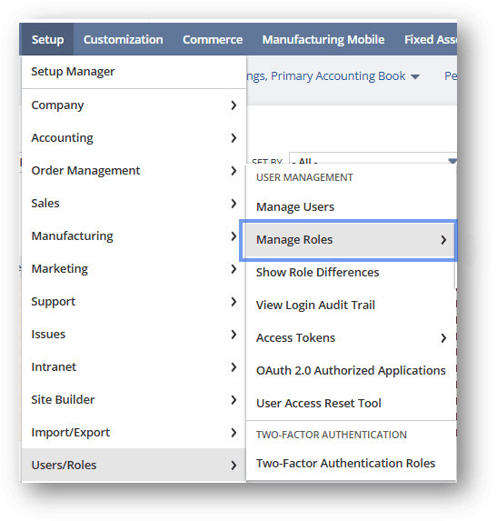 Manage User Roles